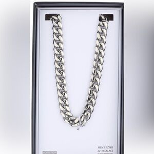 🎉 Cuban Curb Chain Necklace Silver NWT Bonus With $100 Purchase Nordstrom